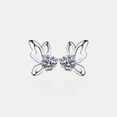 1 Carat Moissanite Butterfly Shape Earrings